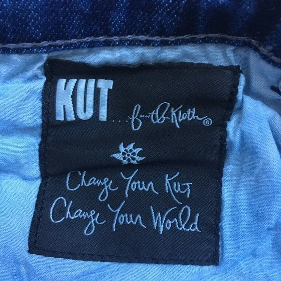 KUT From The Kloth Boot Cut Flap Pockets Dark Wash Blue Denim Jeans Size 6 - Picture 11 of 17